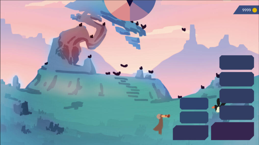 Gameplay HUD Blue Wireframe